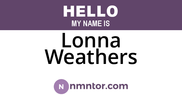 Lonna Weathers