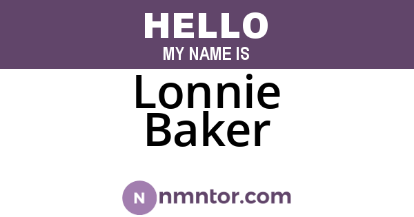Lonnie Baker