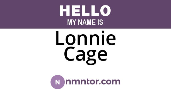 Lonnie Cage