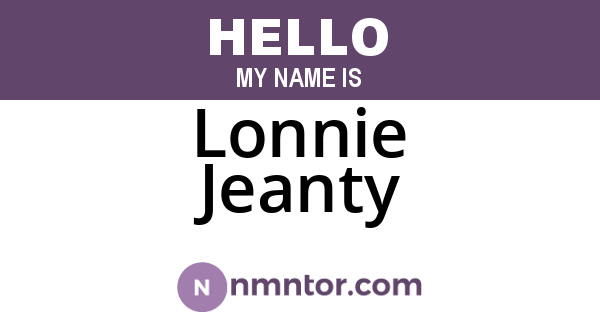 Lonnie Jeanty