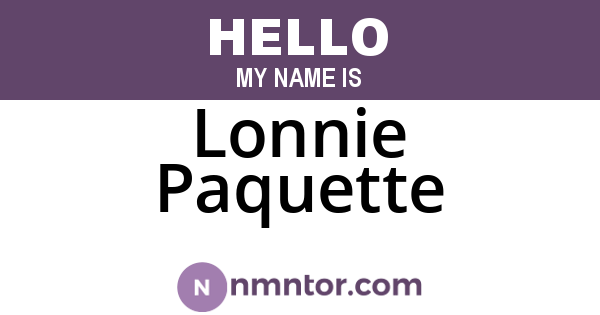 Lonnie Paquette