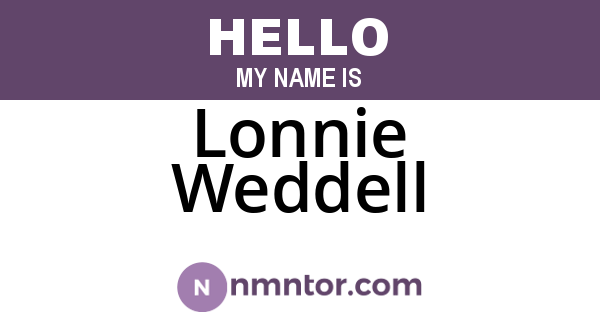 Lonnie Weddell