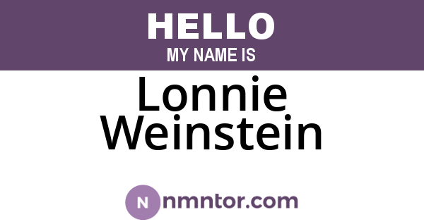 Lonnie Weinstein