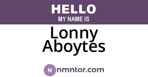 Lonny Aboytes
