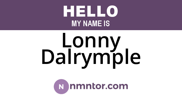 Lonny Dalrymple