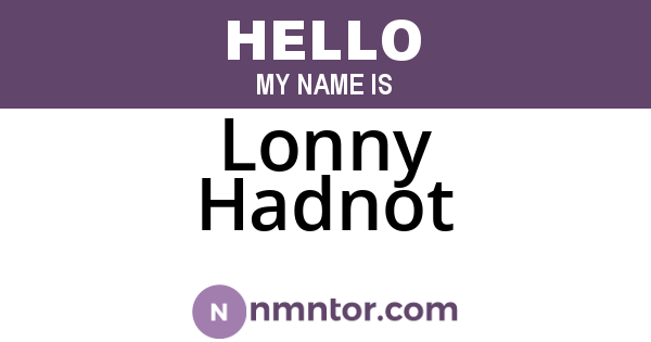 Lonny Hadnot