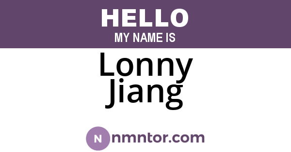 Lonny Jiang