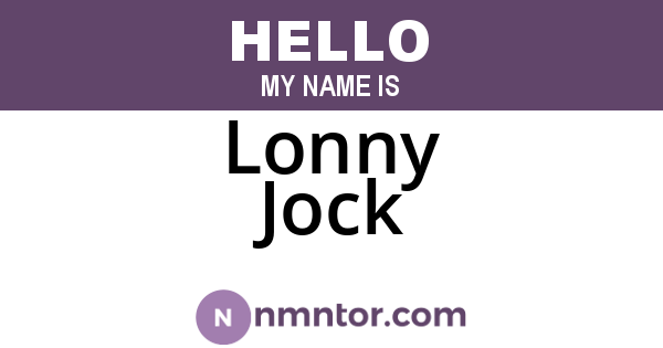 Lonny Jock