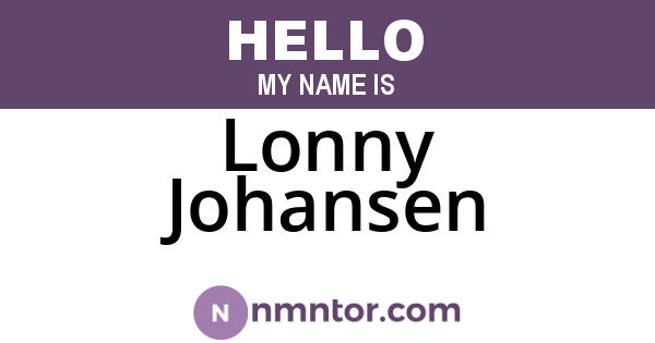 Lonny Johansen
