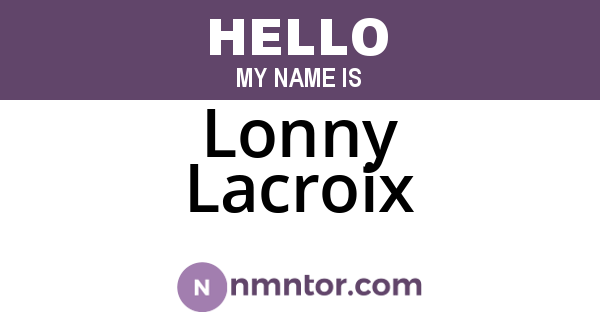 Lonny Lacroix
