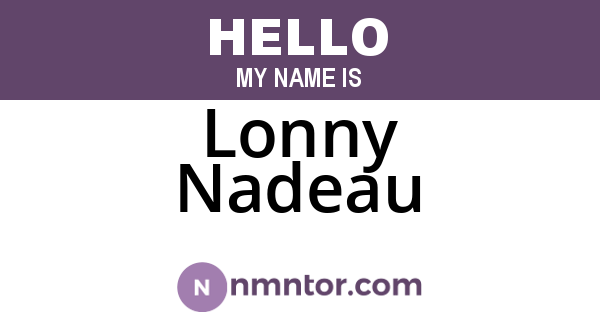 Lonny Nadeau