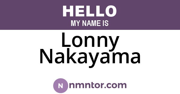 Lonny Nakayama