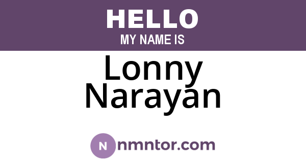 Lonny Narayan