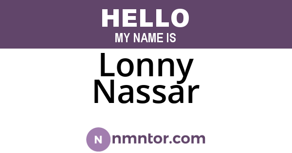 Lonny Nassar