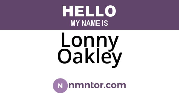 Lonny Oakley