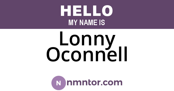 Lonny Oconnell
