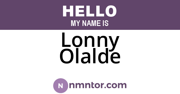 Lonny Olalde