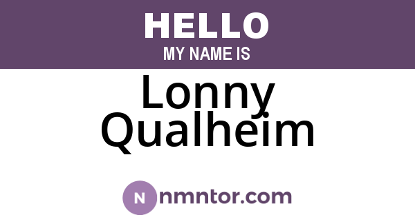 Lonny Qualheim