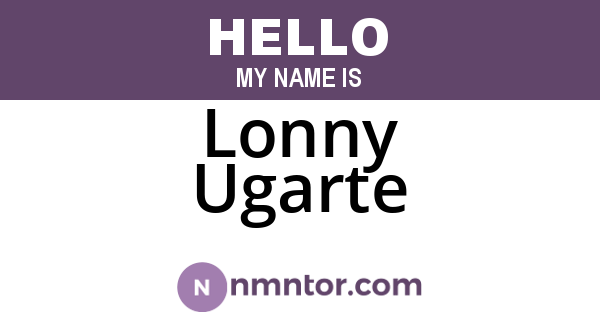 Lonny Ugarte