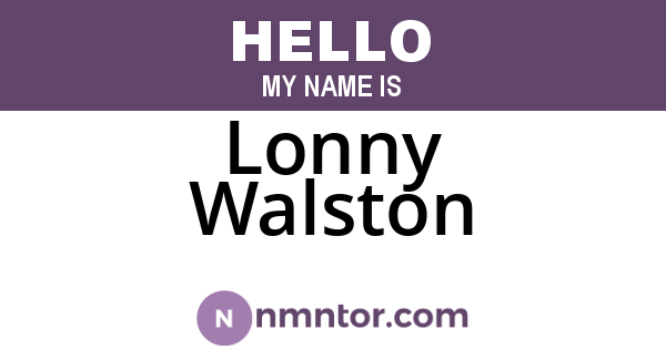 Lonny Walston