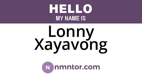 Lonny Xayavong