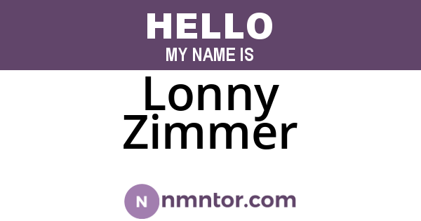 Lonny Zimmer