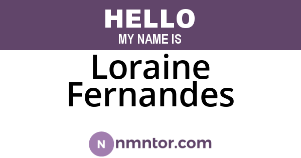 Loraine Fernandes