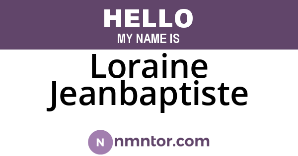Loraine Jeanbaptiste