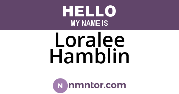 Loralee Hamblin