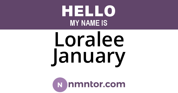 Loralee January