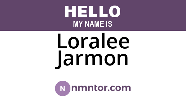 Loralee Jarmon