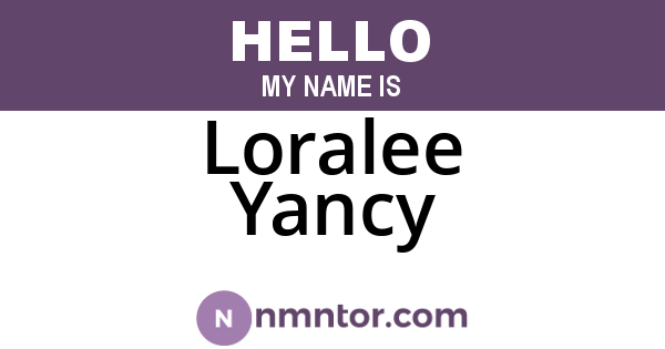 Loralee Yancy