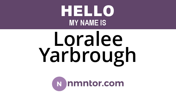 Loralee Yarbrough