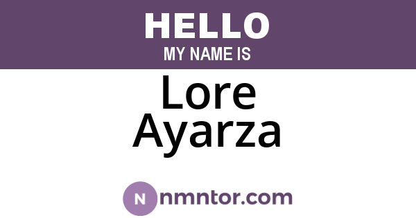 Lore Ayarza