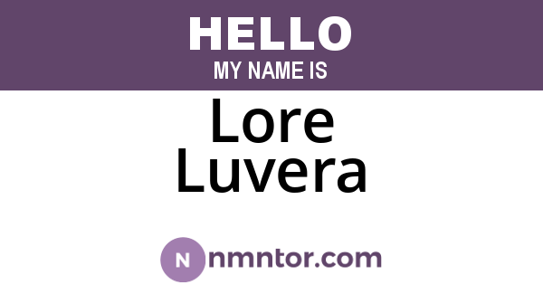 Lore Luvera