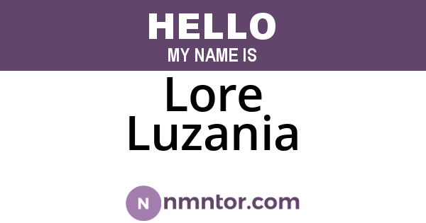 Lore Luzania
