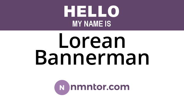 Lorean Bannerman