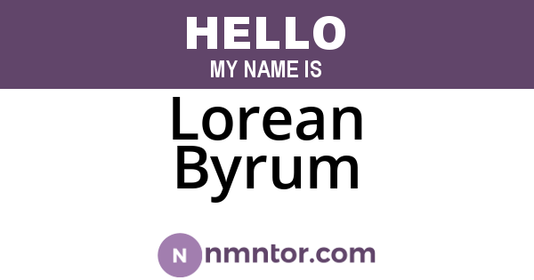 Lorean Byrum