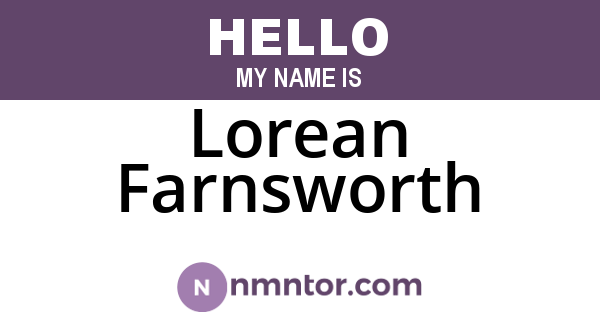 Lorean Farnsworth