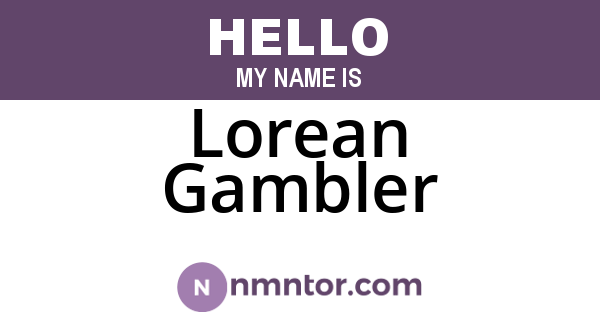 Lorean Gambler