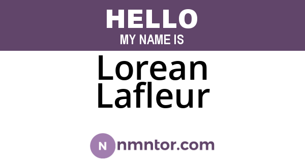 Lorean Lafleur