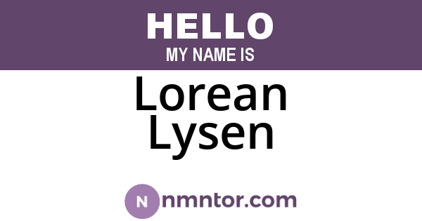 Lorean Lysen