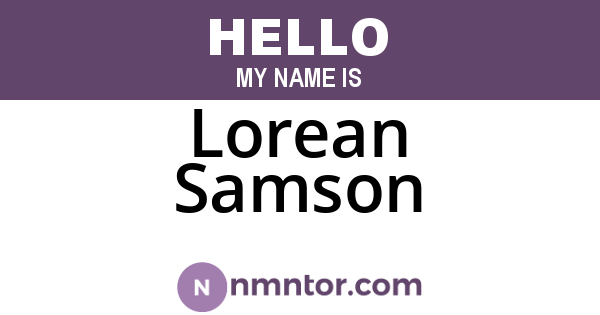 Lorean Samson
