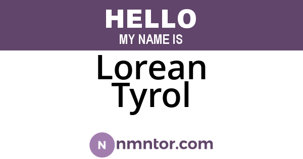 Lorean Tyrol