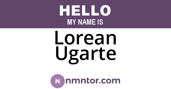 Lorean Ugarte
