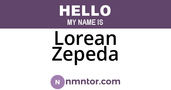 Lorean Zepeda