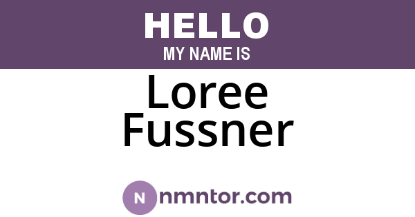 Loree Fussner