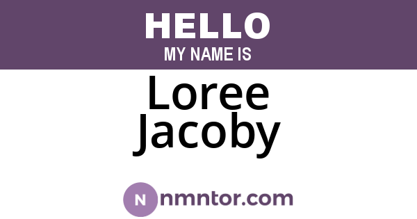 Loree Jacoby