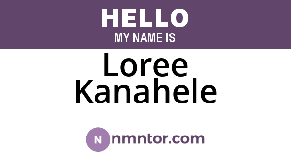 Loree Kanahele