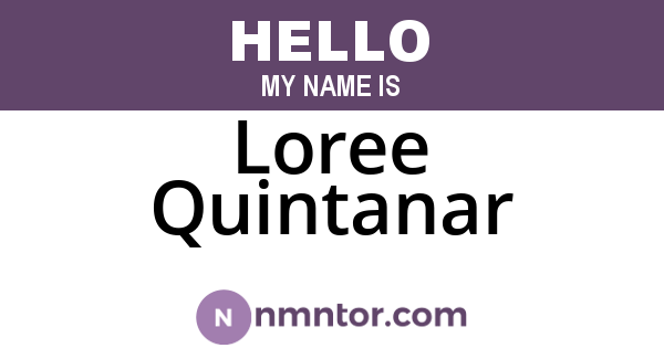 Loree Quintanar